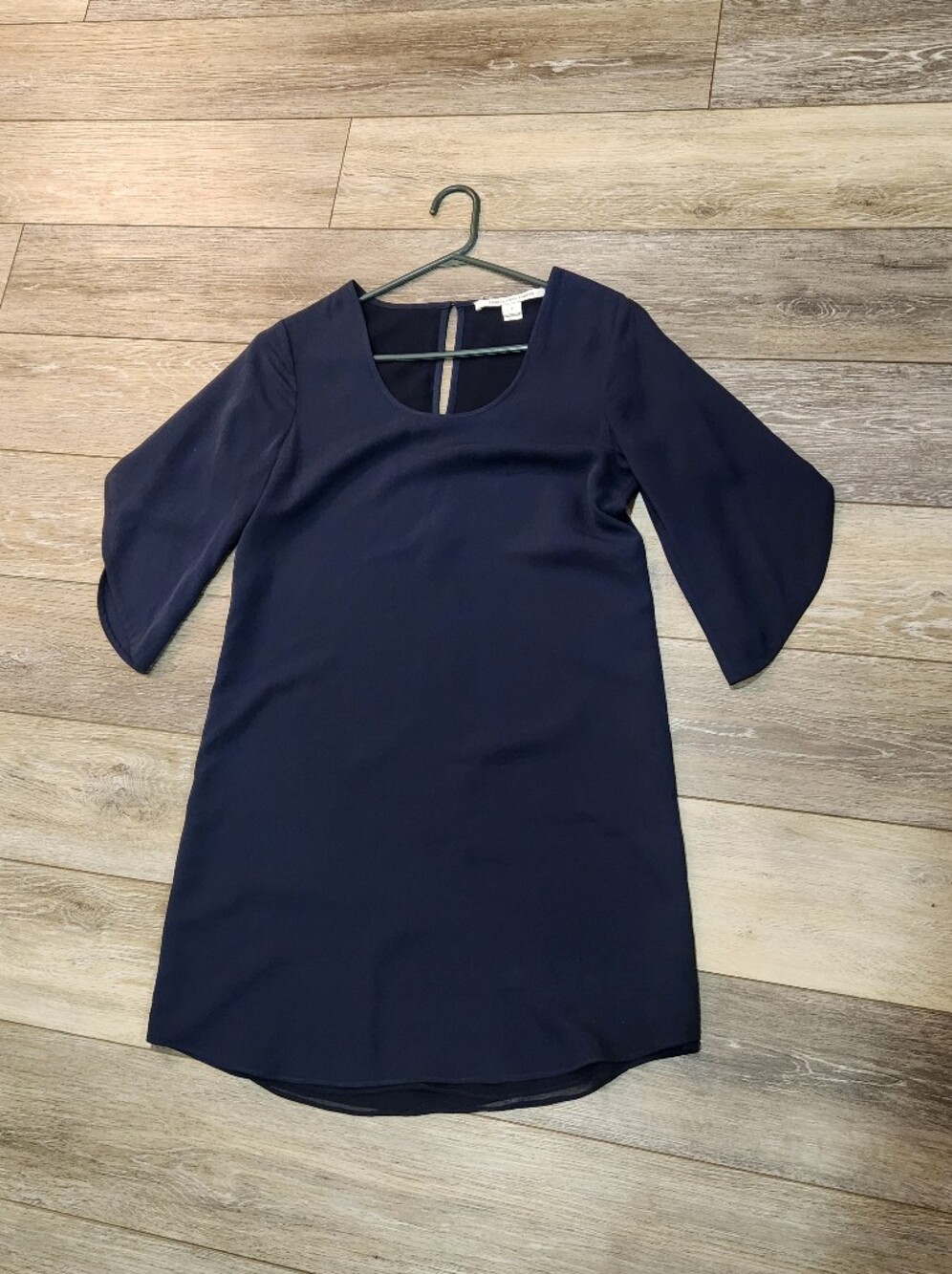 Diane Von Furstenberg Tammy  Navy Blue Silk Mini Dress Size 0